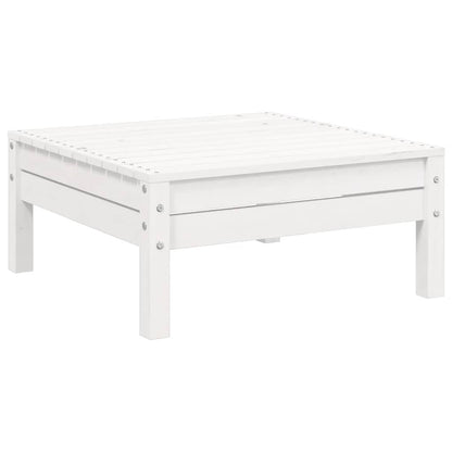 vidaXL Salon de jardin 3 pcs avec coussins Blanc Bois de pin massif
