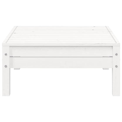 vidaXL Salon de jardin 3 pcs avec coussins Blanc Bois de pin massif