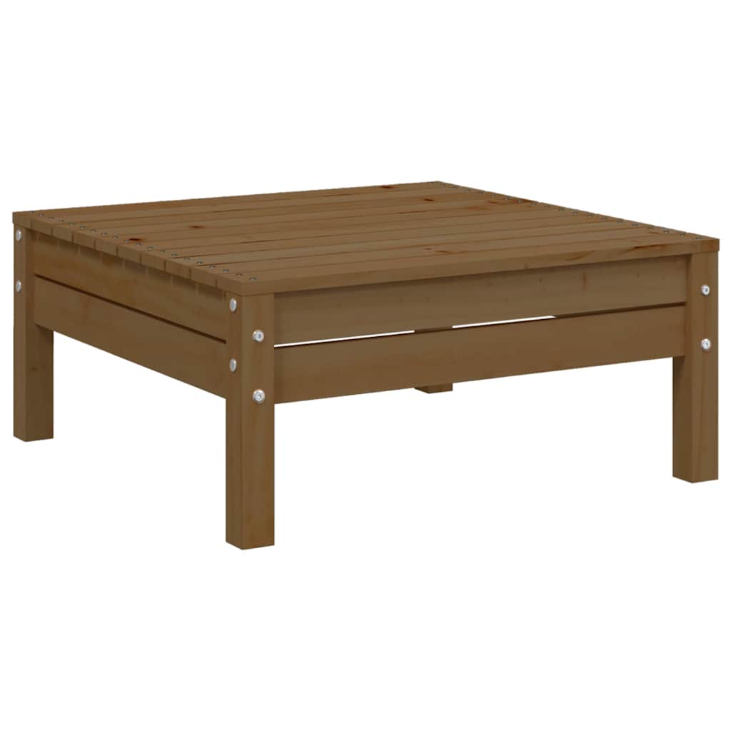 vidaXL Salon de jardin 3 pcs avec coussins crème Bois de pin massif