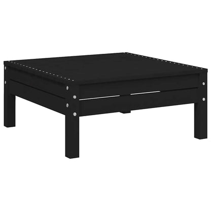 vidaXL Ensemble de mobilier de jardin 3 pcs avec coussins Bois de pin massif Noir