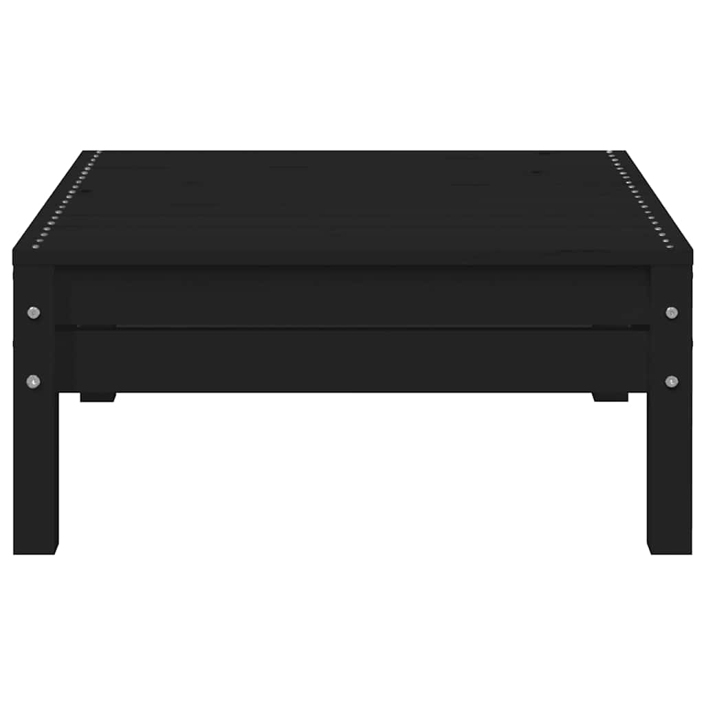 vidaXL Ensemble de mobilier de jardin 3 pcs avec coussins Bois de pin massif Noir