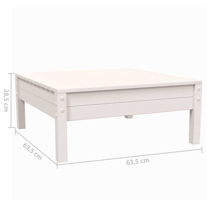 vidaXL Ensemble de salon de jardin 3 pcs avec coussins Blanc Bois de pin massif