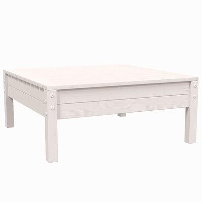 vidaXL Ensemble de salon de jardin 3 pcs avec coussins Blanc Bois de pin massif