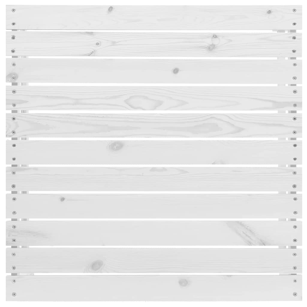 vidaXL Ensemble de salon de jardin 3 pcs avec coussins Blanc Bois de pin massif