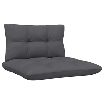 vidaXL Ensemble de salon de jardin 3 pcs avec coussins Blanc Bois de pin massif