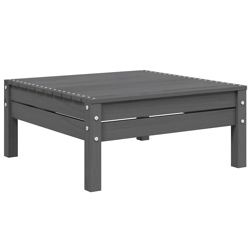 vidaXL 3-tlg. Garten-Lounge-Set mit Kissen Grau Kiefer Massivholz