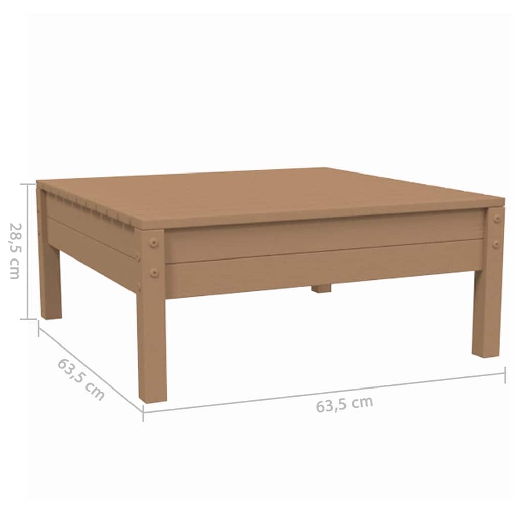 vidaXL Salon de jardin 3 pcs avec coussins crème Bois de pin massif