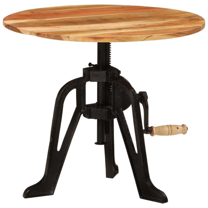 vidaXL Table d'appoint 60x(42-62) cm Bois d'acacia massif et fonte