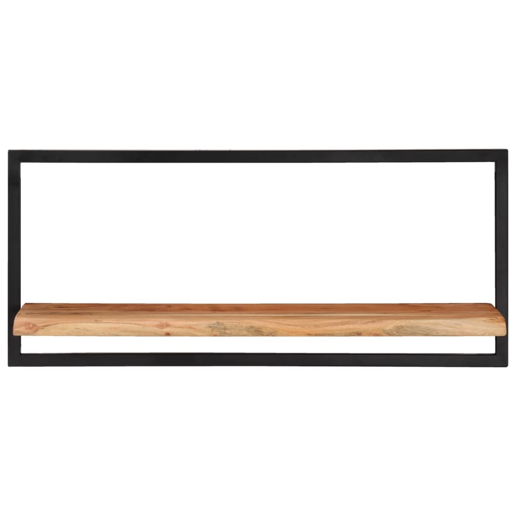 vidaXL Wandregale 2 Stk. 80x25x35 cm Massivholz Akazie und Stahl