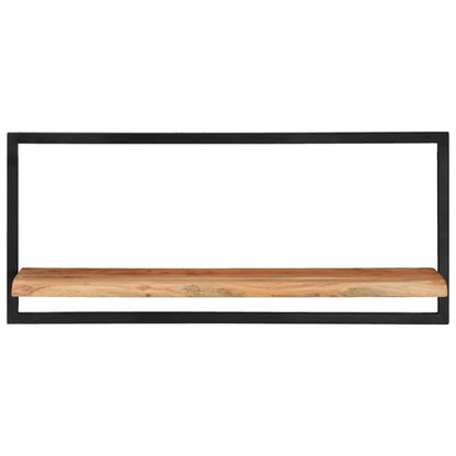 vidaXL Wandregale 2 Stk. 80x25x35 cm Massivholz Akazie und Stahl