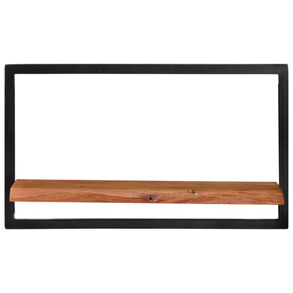 vidaXL Wandregale 2 Stk. 60x25x35 cm Massivholz Akazie und Stahl