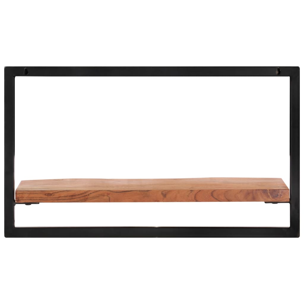 vidaXL Wandregale 2 Stk. 60x25x35 cm Massivholz Akazie und Stahl