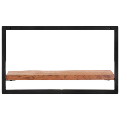 vidaXL Wandregale 2 Stk. 60x25x35 cm Massivholz Akazie und Stahl