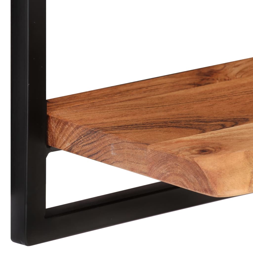 vidaXL Wandregale 2 Stk. 60x25x35 cm Massivholz Akazie und Stahl