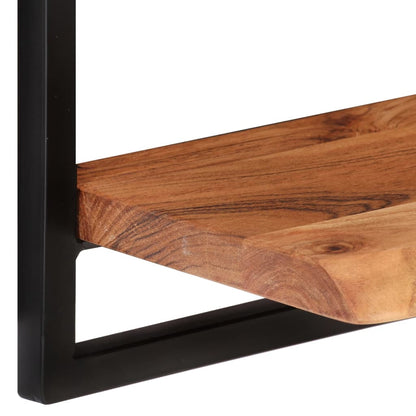 vidaXL Wandregale 2 Stk. 60x25x35 cm Massivholz Akazie und Stahl