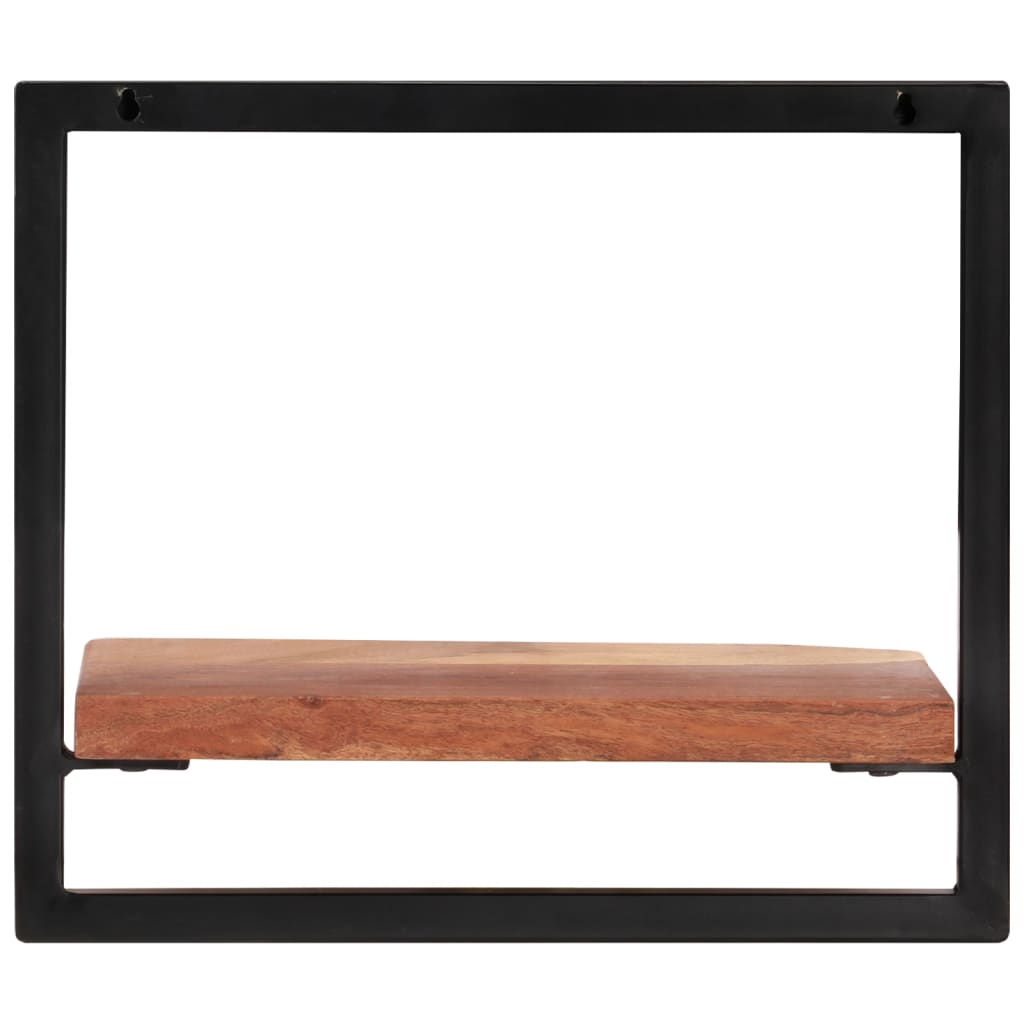 vidaXL Wandregale 2 Stk. 40x24x35 cm Massivholz Akazie und Stahl