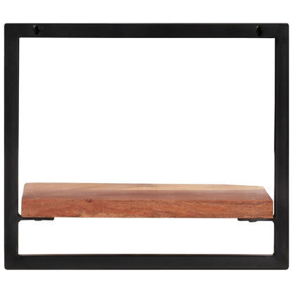 vidaXL Wandregale 2 Stk. 40x24x35 cm Massivholz Akazie und Stahl