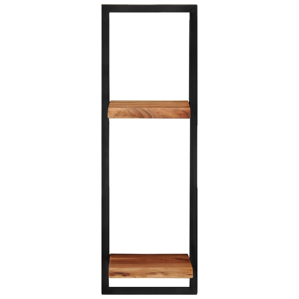 vidaXL Wandregale 2 Stk. 25x25x75 cm Massivholz Akazie und Stahl