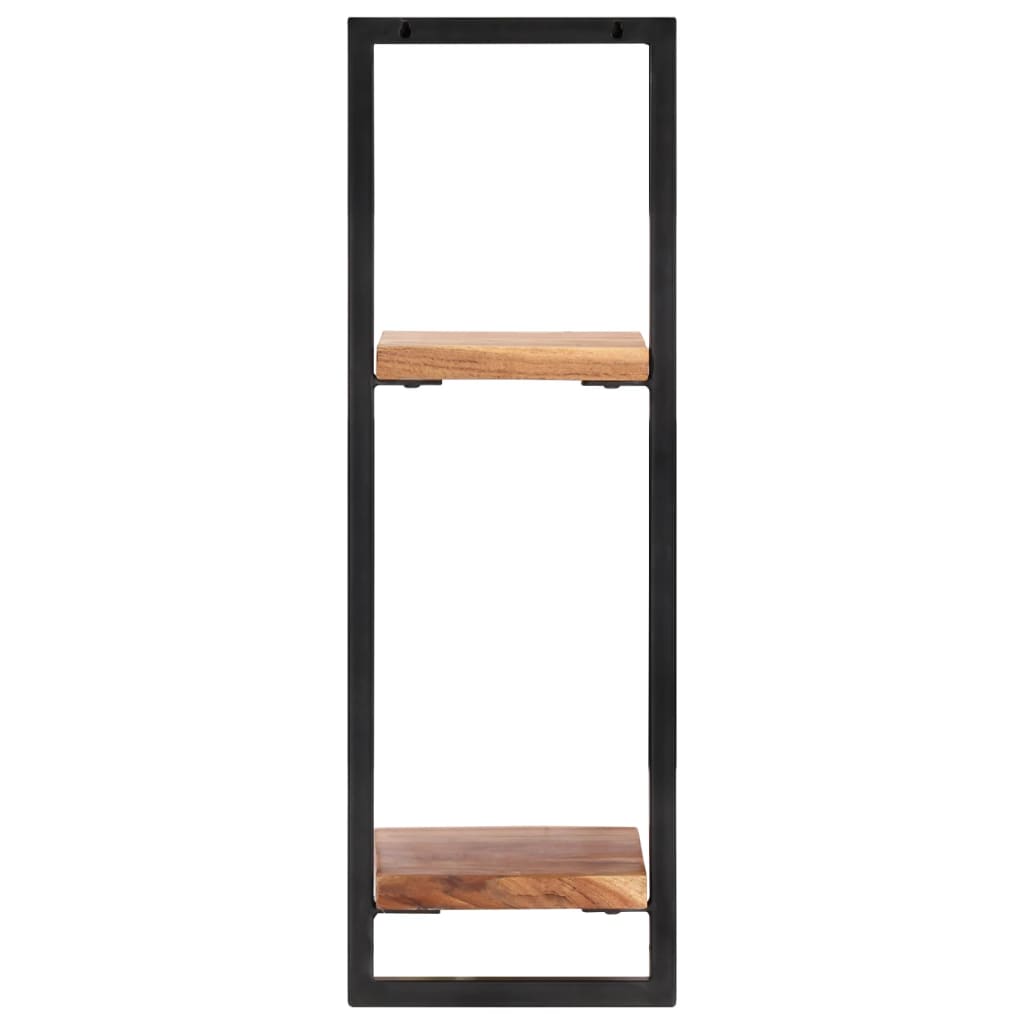 vidaXL Wandregale 2 Stk. 25x25x75 cm Massivholz Akazie und Stahl