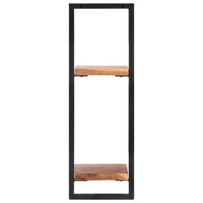 vidaXL Wandregale 2 Stk. 25x25x75 cm Massivholz Akazie und Stahl