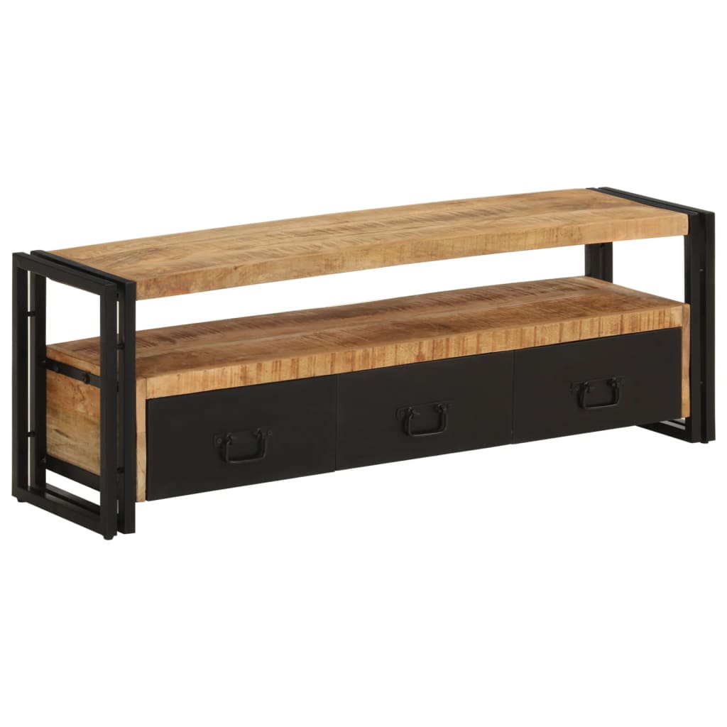 vidaXL Meuble TV 120x30x40 cm Bois de manguier massif