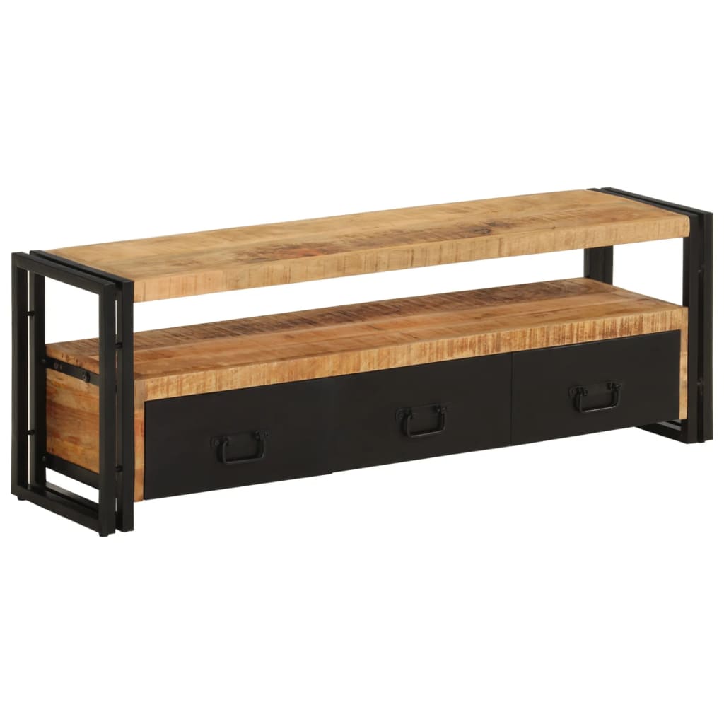 vidaXL Meuble TV 120x30x40 cm Bois de manguier massif