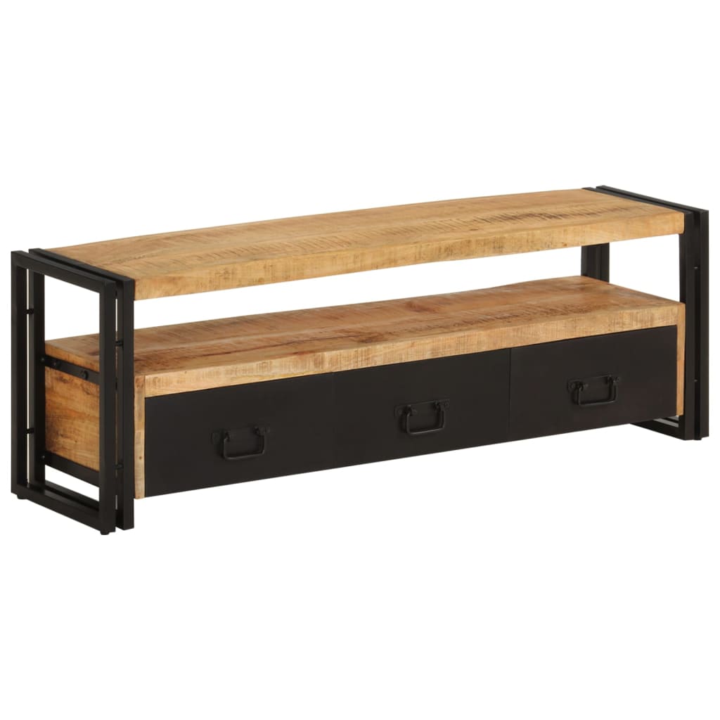 vidaXL Meuble TV 120x30x40 cm Bois de manguier massif