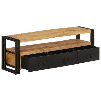 vidaXL Meuble TV 120x30x40 cm Bois de manguier massif