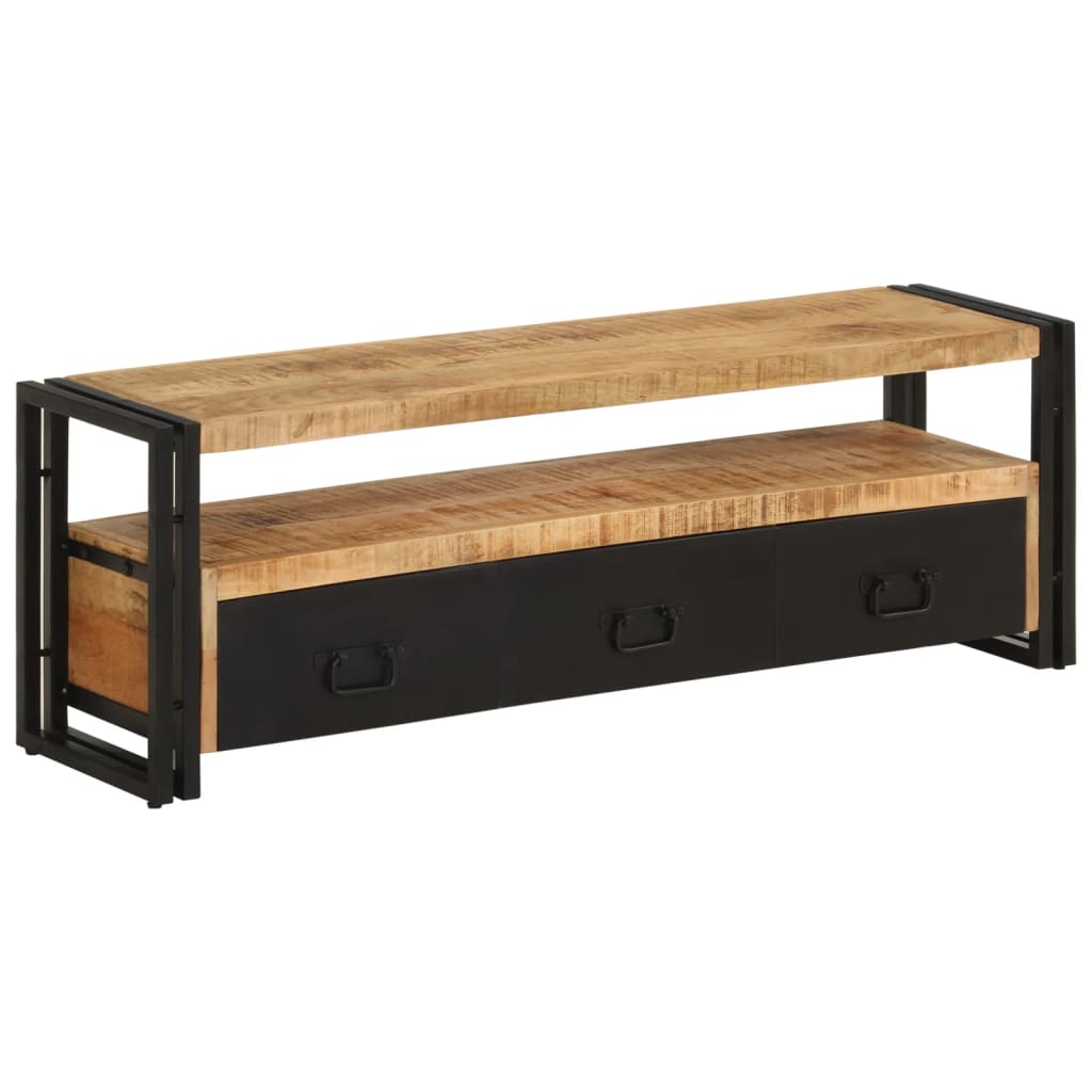 vidaXL Meuble TV 120x30x40 cm Bois de manguier massif