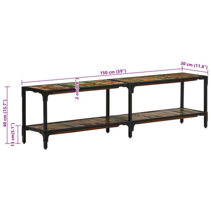 vidaXL Meuble TV 150x30x41 cm Bois de récupération massif