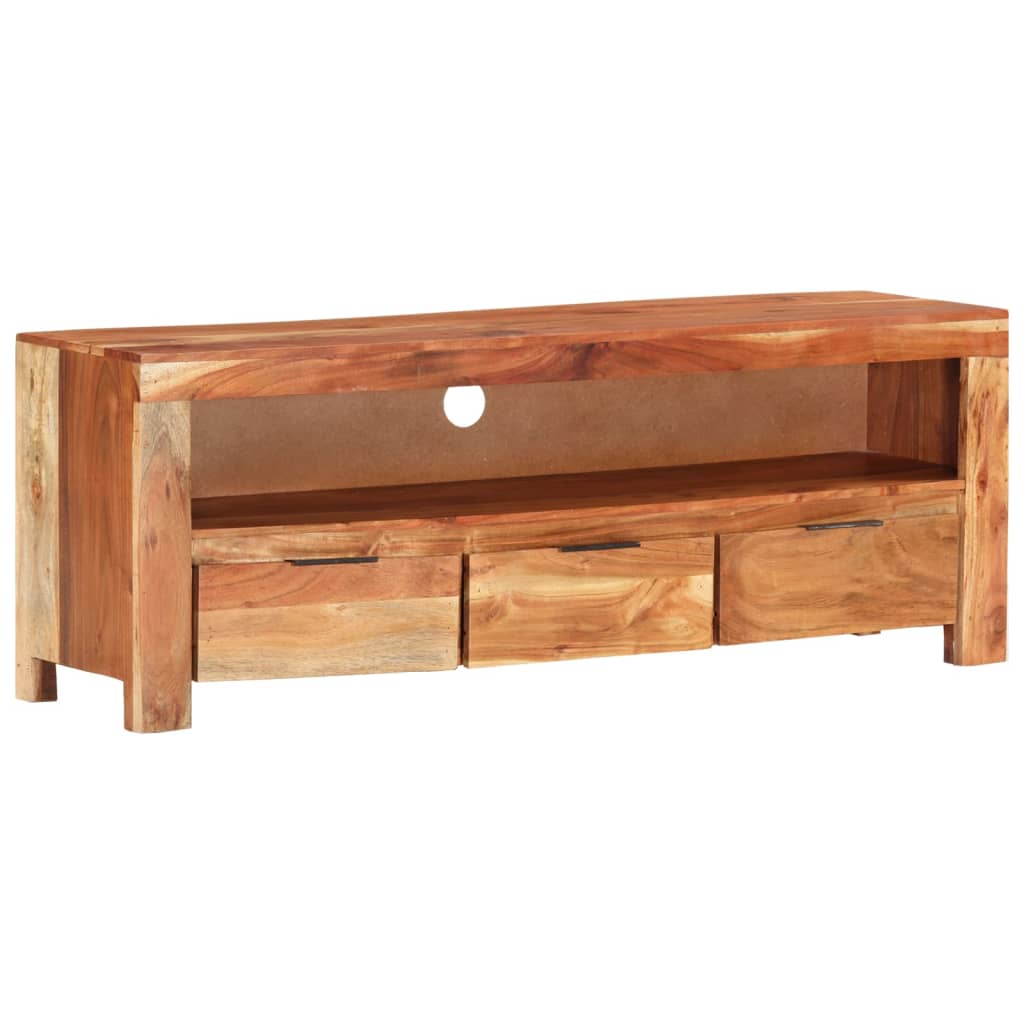 Meuble TV vidaXL 110x30x40 cm Bois d'acacia massif