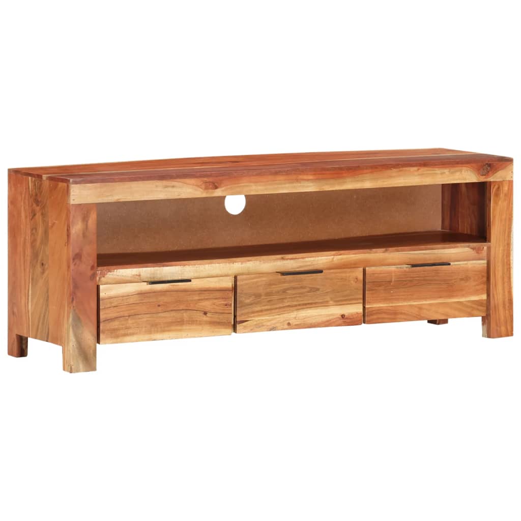 Meuble TV vidaXL 110x30x40 cm Bois d'acacia massif