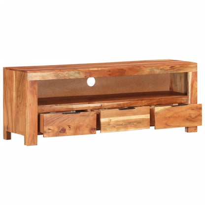 Meuble TV vidaXL 110x30x40 cm Bois d'acacia massif