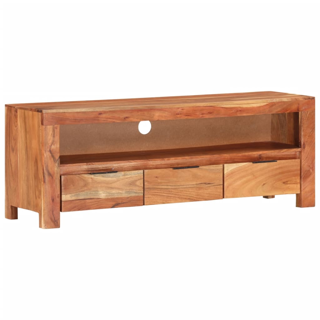 Meuble TV vidaXL 110x30x40 cm Bois d'acacia massif