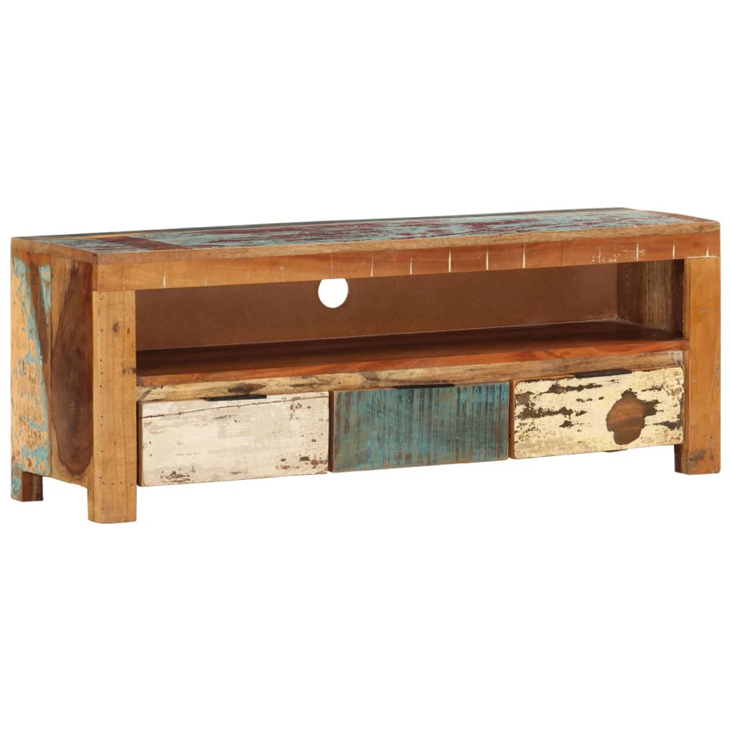 vidaXL Meuble TV 110x30x40 cm Bois de récupération Massif