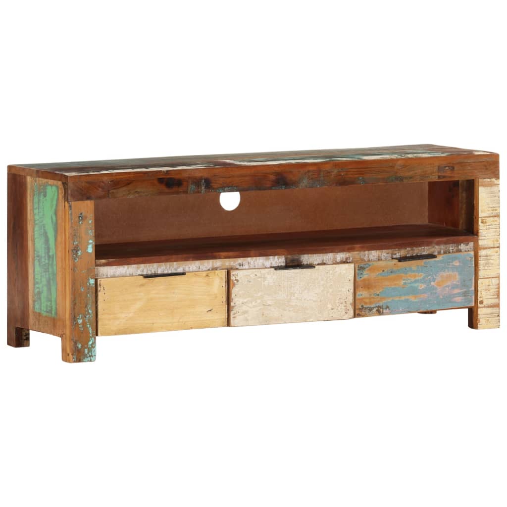 vidaXL Meuble TV 110x30x40 cm Bois de récupération Massif