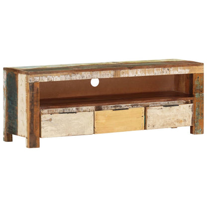 vidaXL Meuble TV 110x30x40 cm Bois de récupération Massif