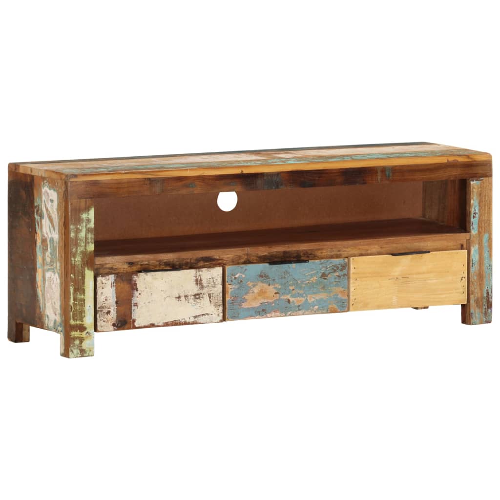 vidaXL Meuble TV 110x30x40 cm Bois de récupération Massif