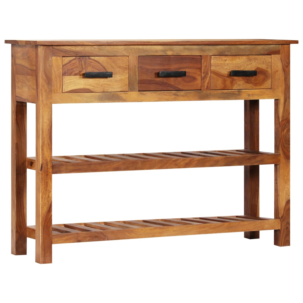 vidaXL Sideboard mit 3 Schubladen 110x30x80 cm Massivholz Akazie