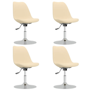 vidaXL Chaises de salle à manger 4 pcs pivotantes Tissu crème