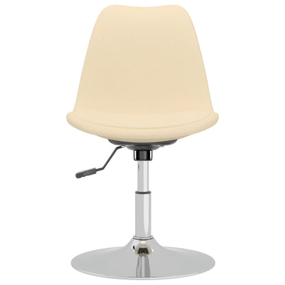 vidaXL Chaises de salle à manger 4 pcs pivotantes Tissu crème