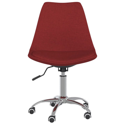 vidaXL Chaises de salle à manger pivotantes 2 pcs Rouge bordeaux Tissu