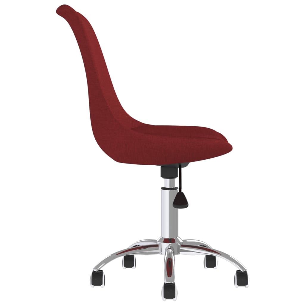 vidaXL Chaises de salle à manger pivotantes 2 pcs Rouge bordeaux Tissu