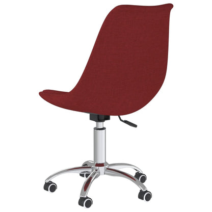 vidaXL Chaises de salle à manger pivotantes 2 pcs Rouge bordeaux Tissu