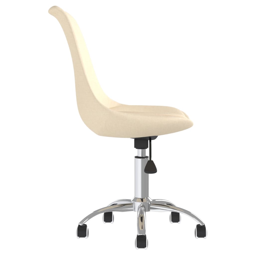 vidaXL Chaises de salle à manger pivotantes 2 pcs Crème Tissu