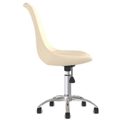 vidaXL Chaises de salle à manger pivotantes 2 pcs Crème Tissu