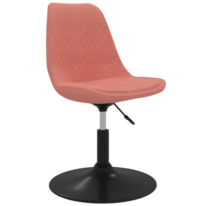 vidaXL Chaises de salle à manger 4 pcs pivotantes velours rose