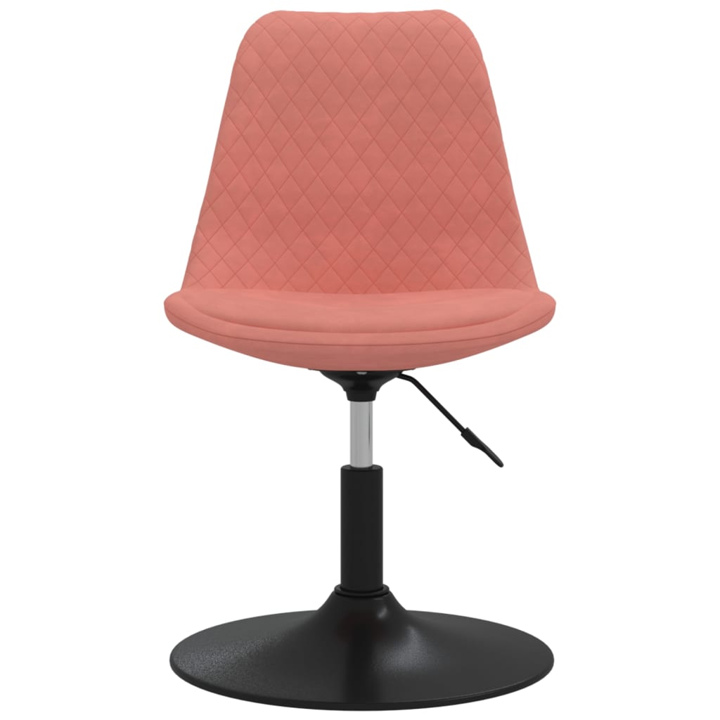 vidaXL Chaises de salle à manger 4 pcs pivotantes velours rose