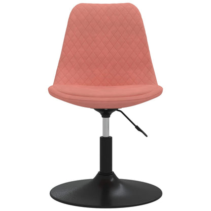vidaXL Chaises de salle à manger 4 pcs pivotantes velours rose