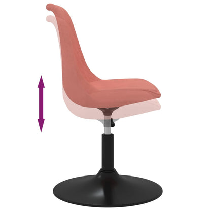 vidaXL Chaises de salle à manger 4 pcs pivotantes velours rose